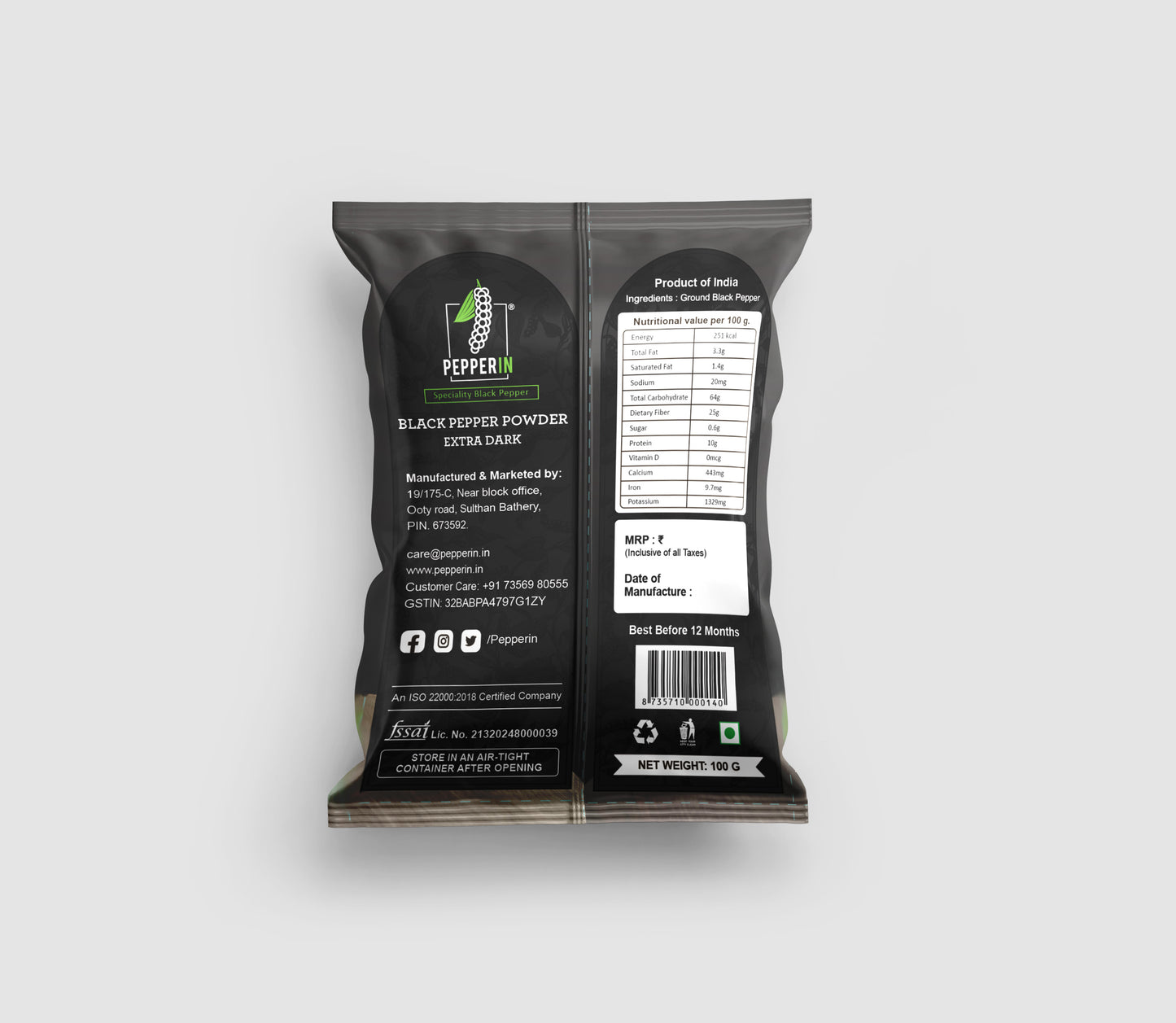 Black Pepper Powder Extra Dark